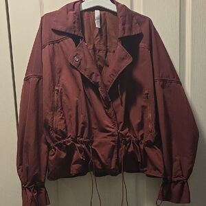 Athleta Maroon Utility Jacket